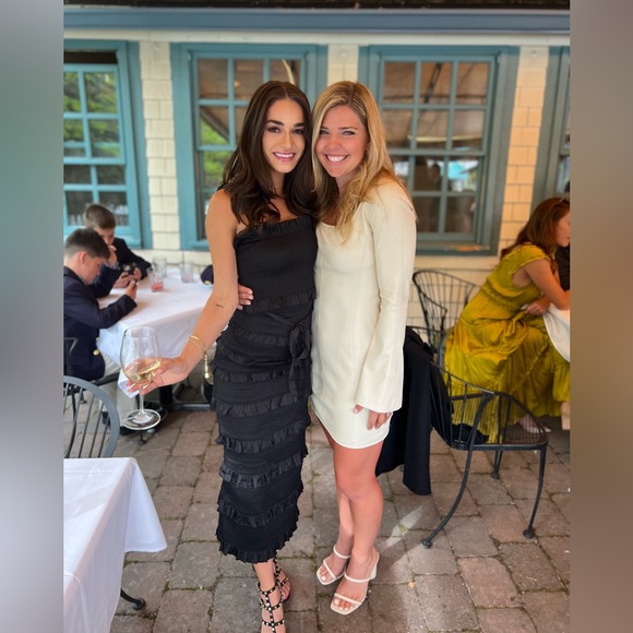 V. Chapman Lily Ruched & Ruffled Stretch Midi Dress - Picture 10 of 10